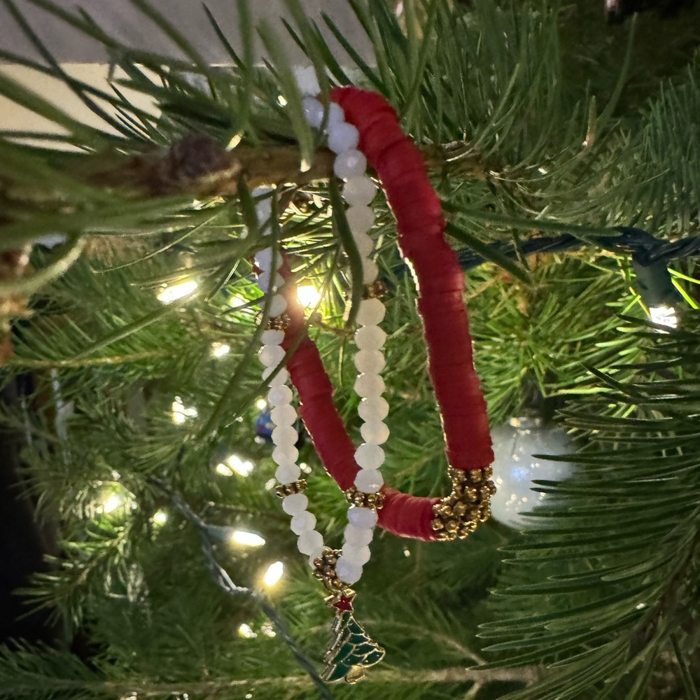Brand New Handmade Christmas Stretch Bracelets